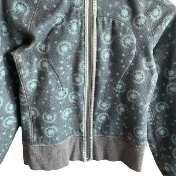 Lululemon Reversible Scuba Hoodie Size 4 Grey and Blue Dandelion - Picture 10 of 13